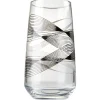 Gifi Vaisselle Et Accessoires De Table^Verre haut transparent motif graphisme ligne noire 48 cl