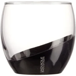 Gifi Vaisselle Et Accessoires De Table^Verre Laguiole Evolution petit modèle transparent et noir 34,5 cl