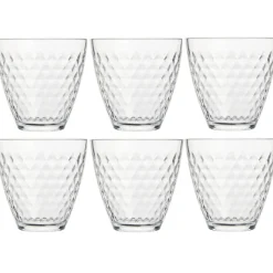 Gifi Vaisselle Et Accessoires De Table^Verre transparent design point relief 25 cl x12