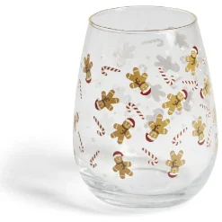 Gifi Vaisselle Et Accessoires De Table^Verre transparent motif Noël doré 46cl - 2 modèles