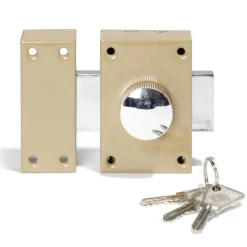Verrou bouton fer et acier 11x8,6x7,9cm^Gifi Discount