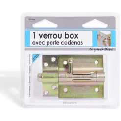 Verrou de box avec porte cadenas - 65x70 mm^Gifi Sale
