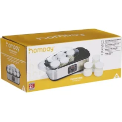 Gifi Petit Électroménager^Yaourtière 8 pots en aluminium gris